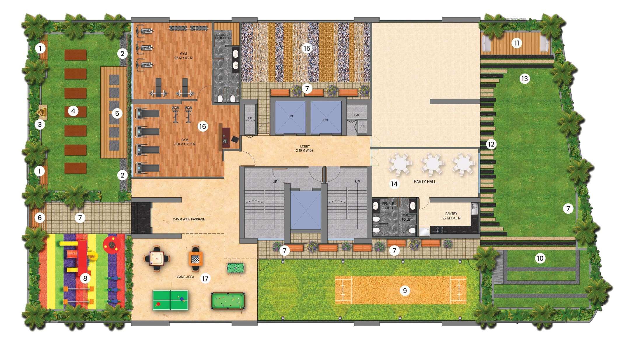Podium Amenities Floor Plan