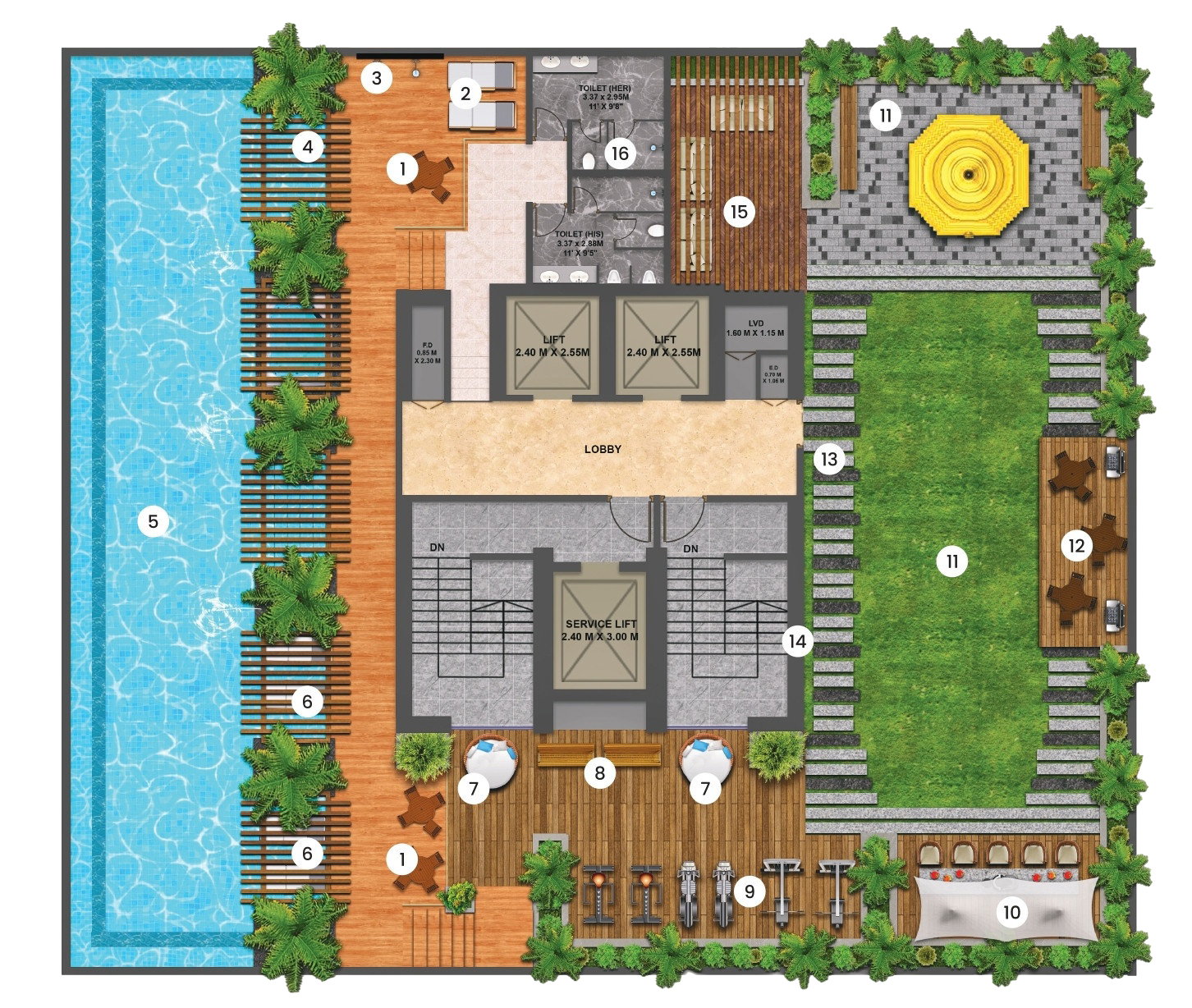 Terrace Amenities Plan