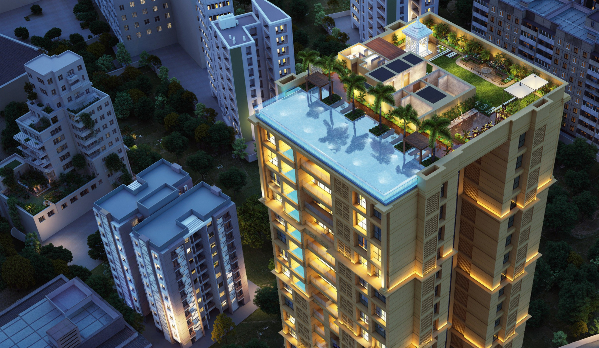 GNP Landmark luxury project aerial view